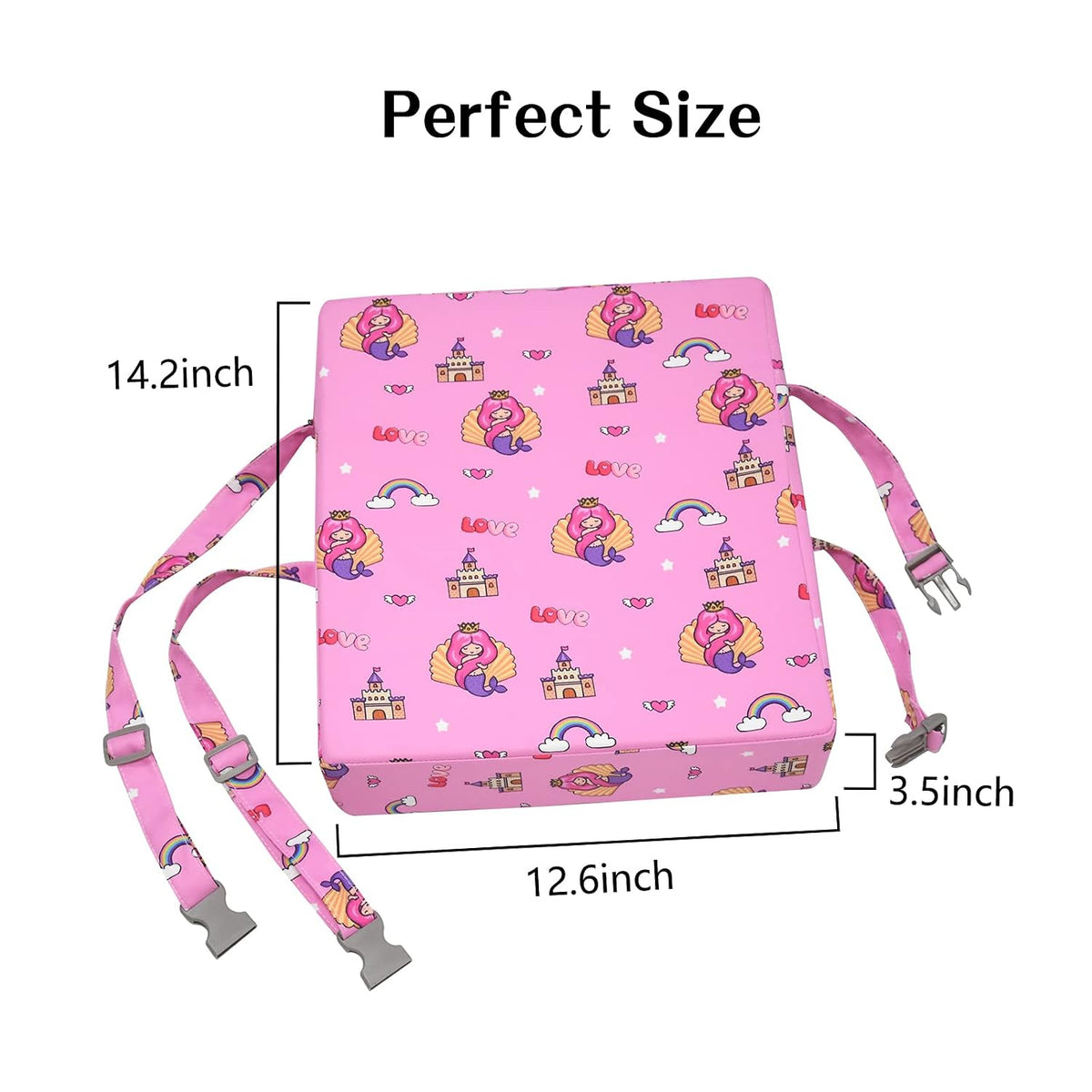 Toddler Booster Seat for Dining Table, Removable Chair Cushion