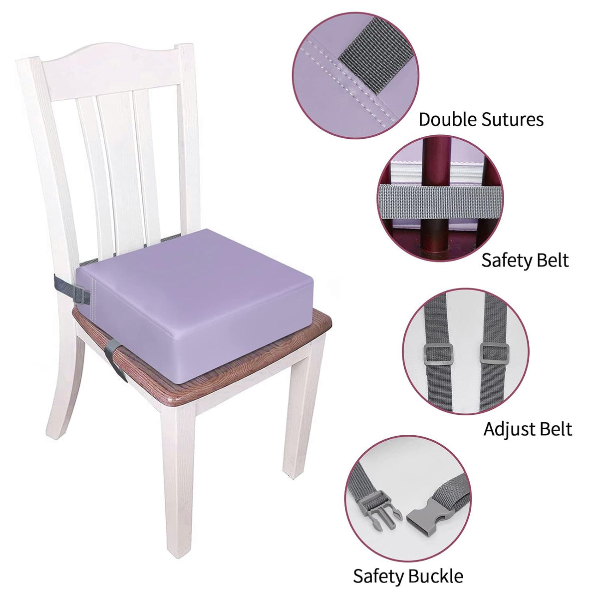 Toddler Booster Seat for Dining Table, Removable Chair Cushion