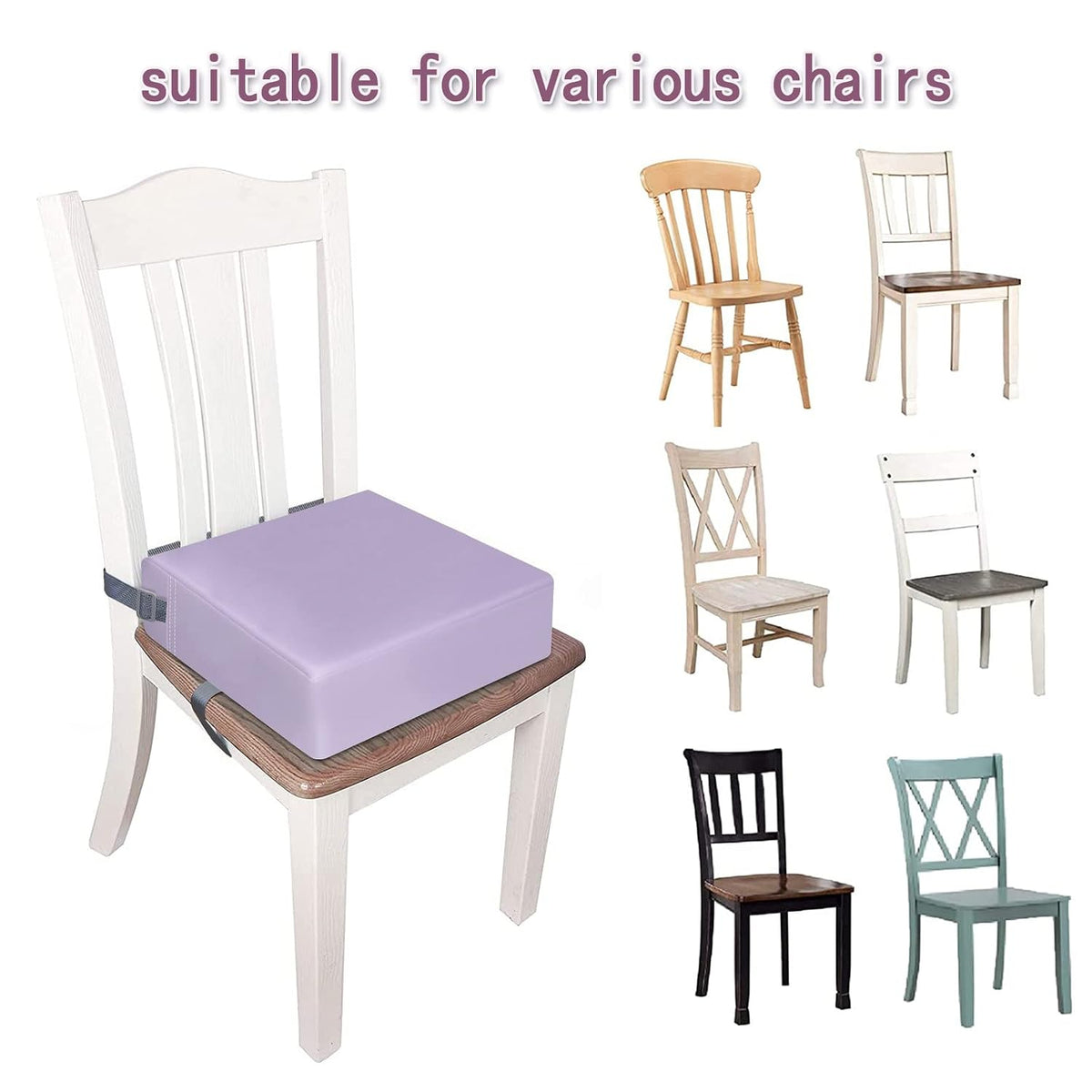 Toddler Booster Seat for Dining Table, Removable Chair Cushion