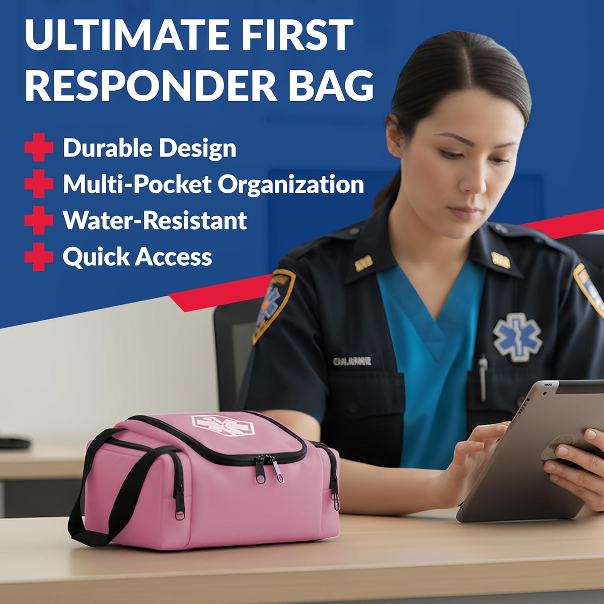 Dixigear Empty First Responder II Bag 10.5" x 5" x 8" - Pink