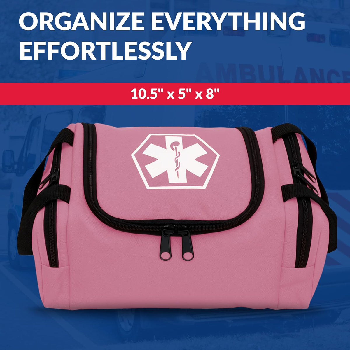 Dixigear Empty First Responder II Bag 10.5" x 5" x 8" - Pink