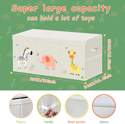 Toy Box Storage for Kids, Extra Large Collapsible Organizer with Lid