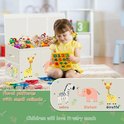 Toy Box Storage for Kids, Extra Large Collapsible Organizer with Lid