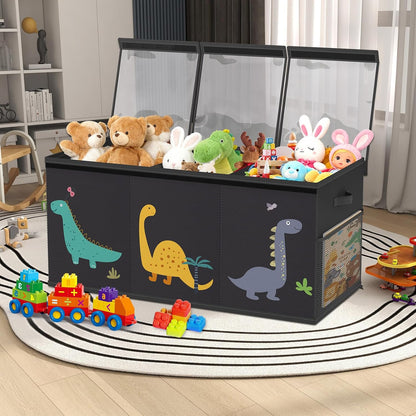 Toy Box Storage for Kids, Extra Large Collapsible Organizer with Lid