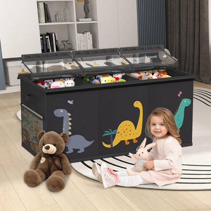 Toy Box Storage for Kids, Extra Large Collapsible Organizer with Lid