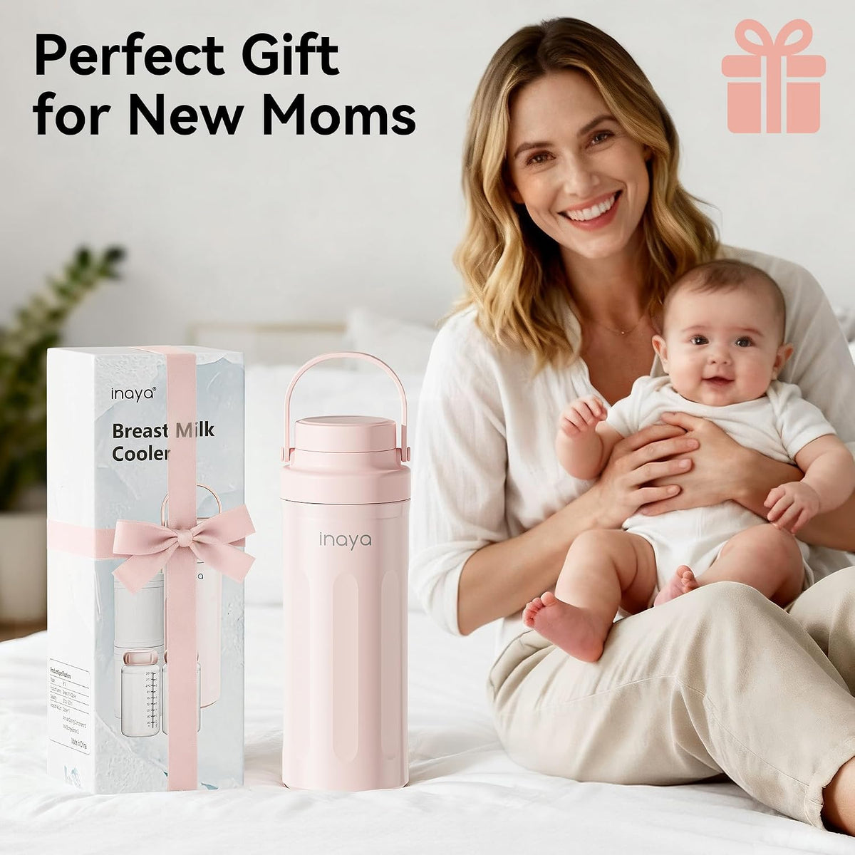 22oz Portable Breast Milk Cooler, 24H Breastmilk Chiller with 2 Storage Bottles, Travel Milk Cooler for Work, Leakproof Milk Storage Container for Pumping and Breastfeeding Moms, Mint Blue