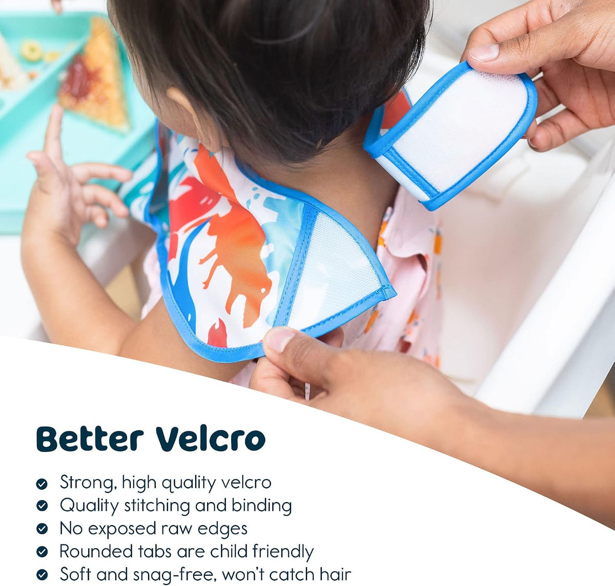Silicone Pocket Bibs - Waterproof, Food Catching, Mess-Proof Bibs for 6-24 Months Baby Boy and Girl, Toddlers