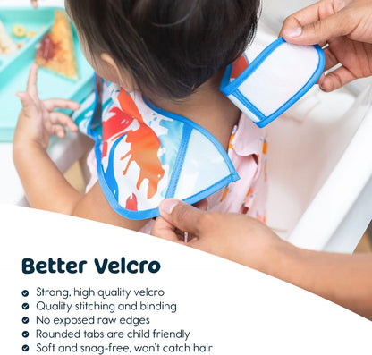 Silicone Pocket Bibs - Waterproof, Food Catching, Mess-Proof Bibs for 6-24 Months Baby Boy and Girl, Toddlers