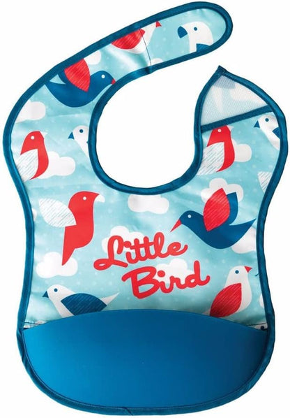 Silicone Pocket Bibs - Waterproof, Food Catching, Mess-Proof Bibs for 6-24 Months Baby Boy and Girl, Toddlers