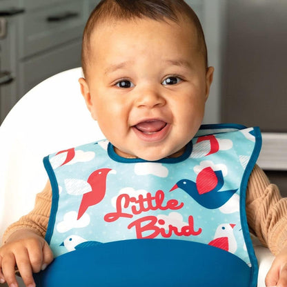 Silicone Pocket Bibs - Waterproof, Food Catching, Mess-Proof Bibs for 6-24 Months Baby Boy and Girl, Toddlers