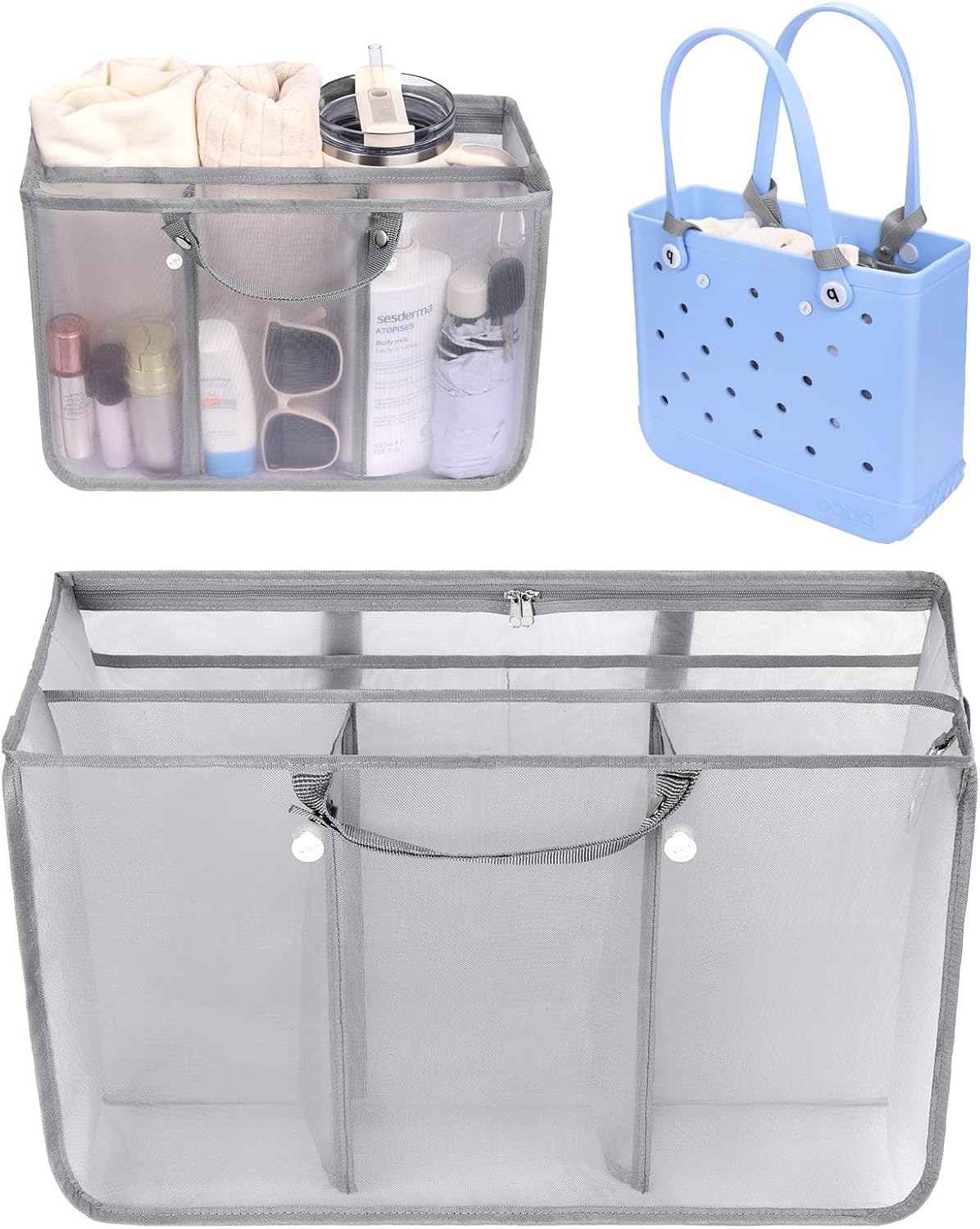 Beach Bag Organizer Insert Divider for Baby Bogg Bags Beach Tote