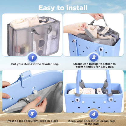 Beach Bag Organizer Insert Divider for Baby Bogg Bags Beach Tote