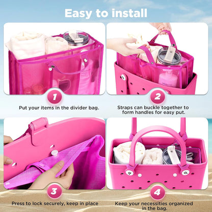 Beach Bag Organizer Insert Divider for Baby Bogg Bags Beach Tote