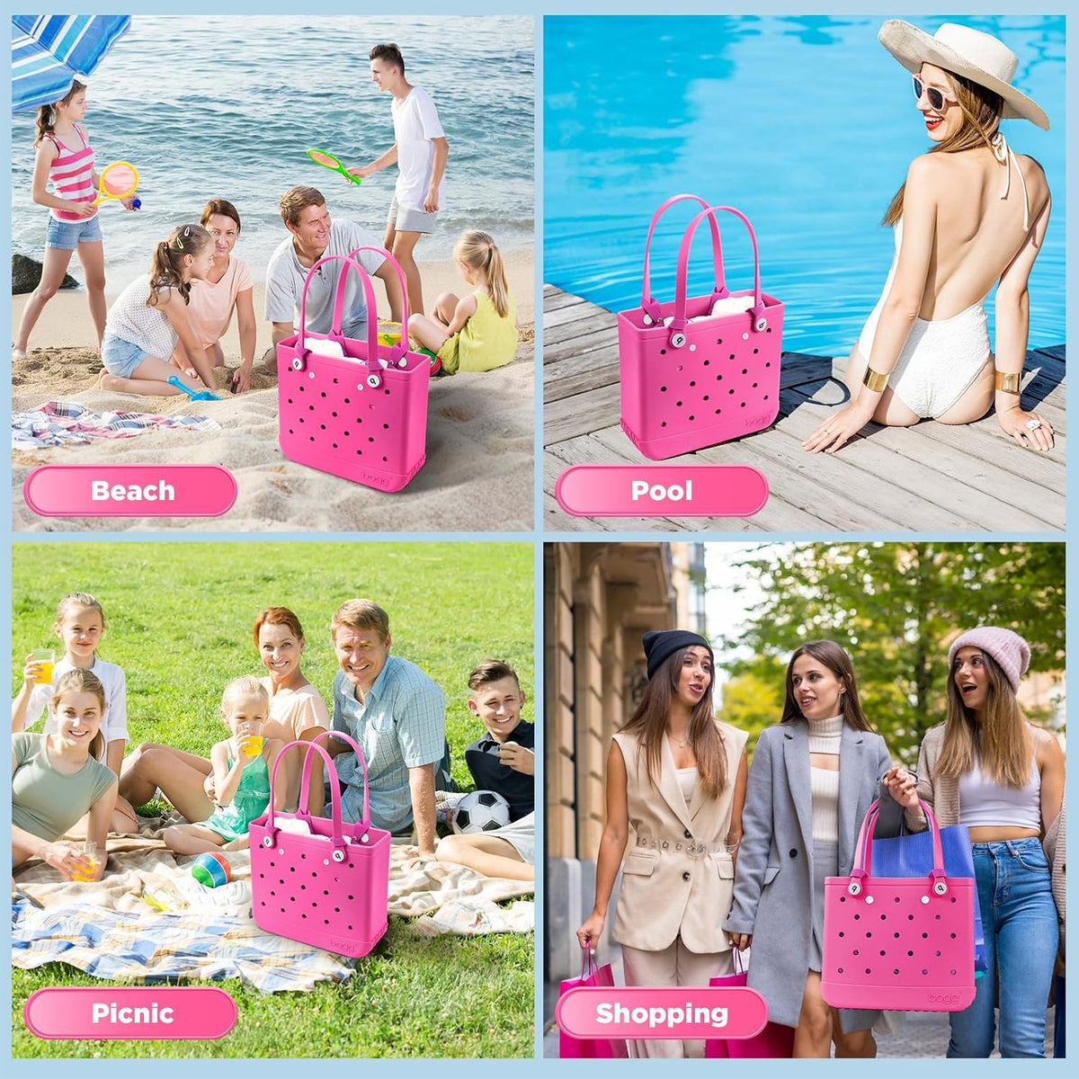 Beach Bag Organizer Insert Divider for Baby Bogg Bags Beach Tote