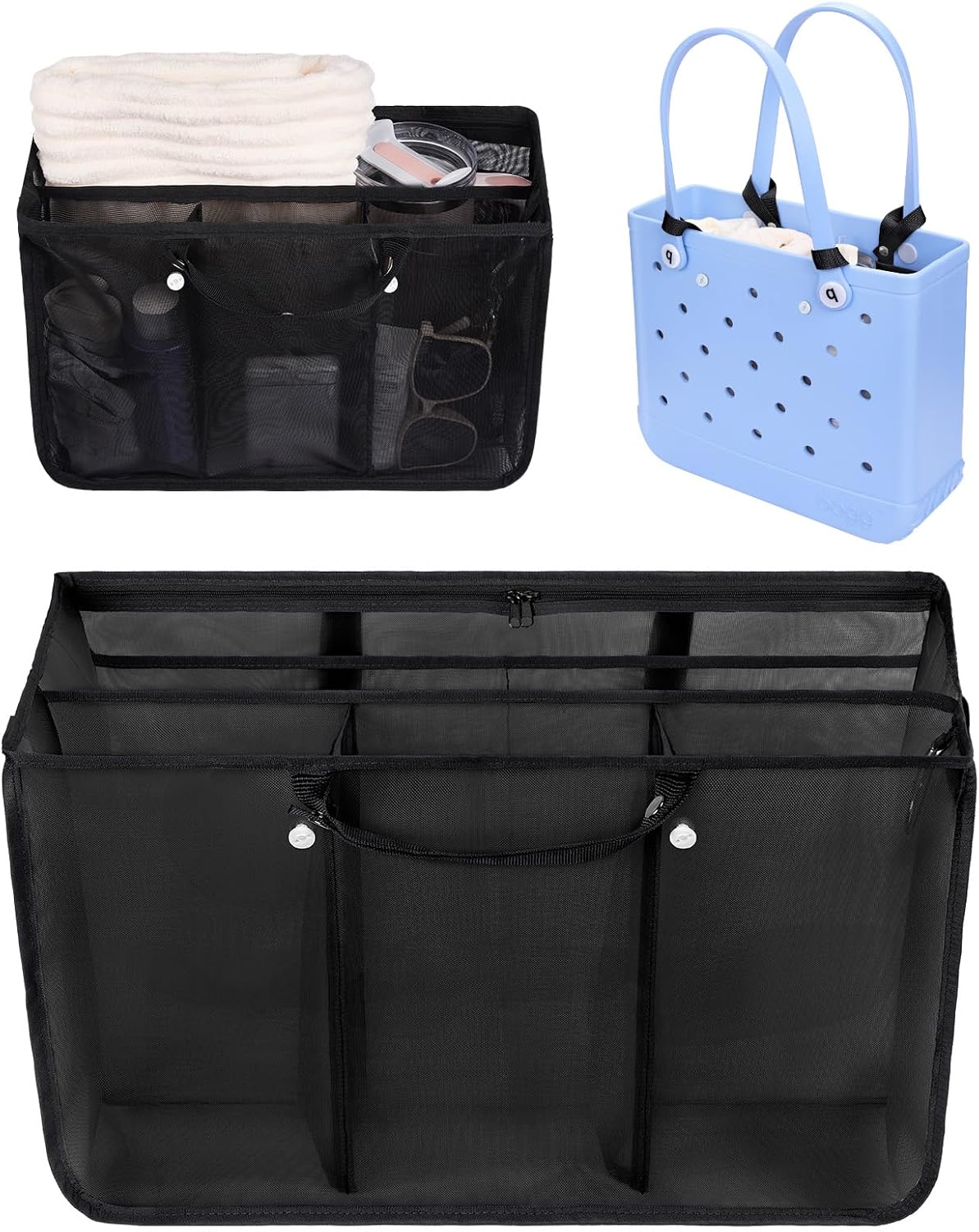 Beach Bag Organizer Insert Divider for Baby Bogg Bags Beach Tote