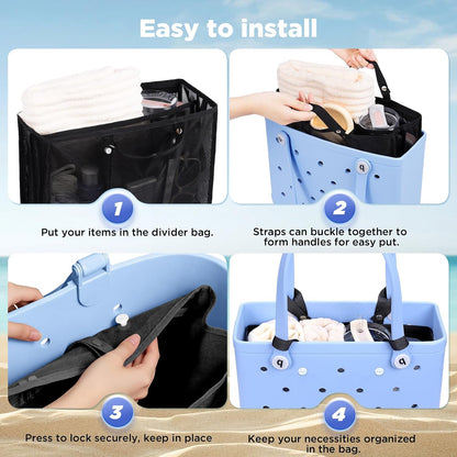 Beach Bag Organizer Insert Divider for Baby Bogg Bags Beach Tote