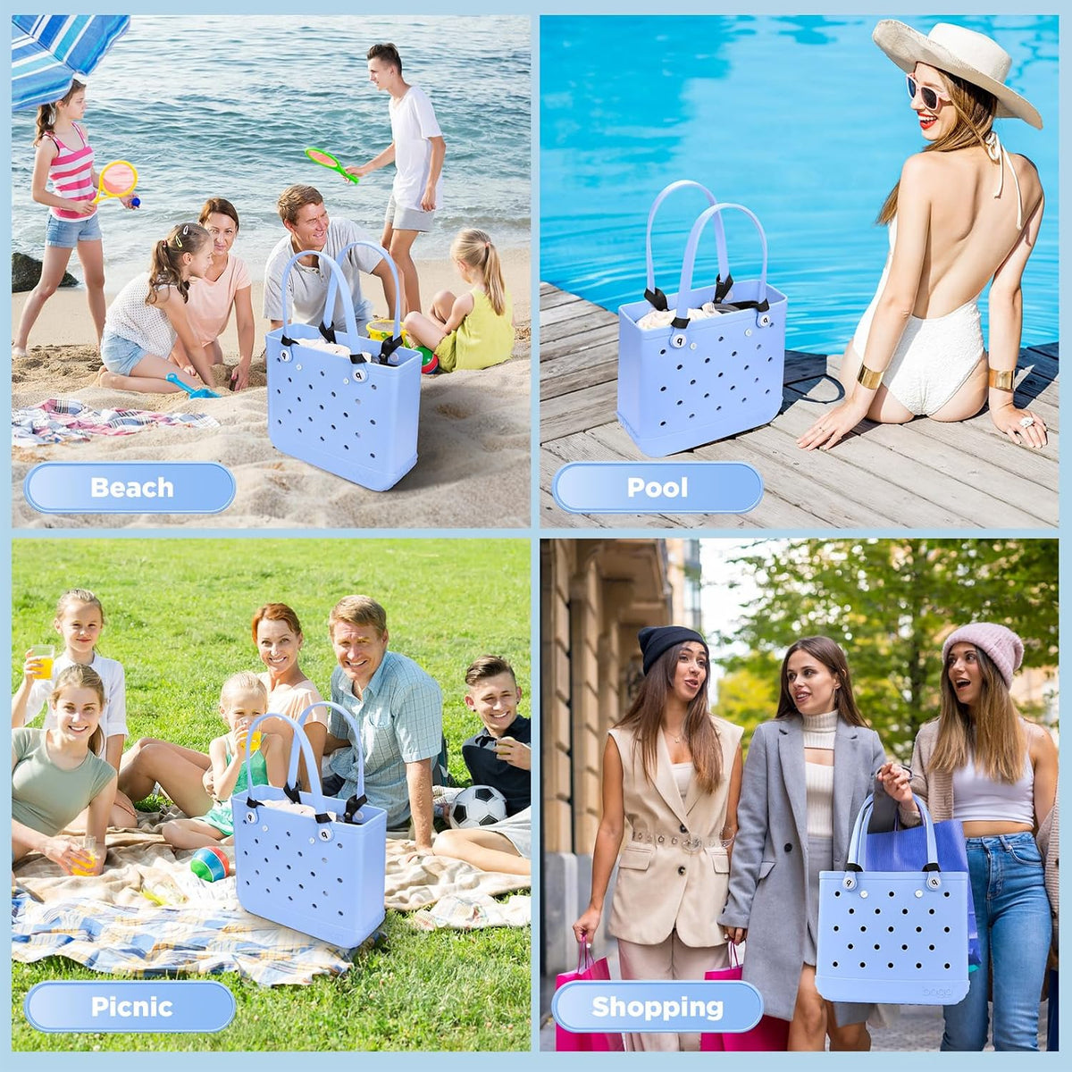 Beach Bag Organizer Insert Divider for Baby Bogg Bags Beach Tote