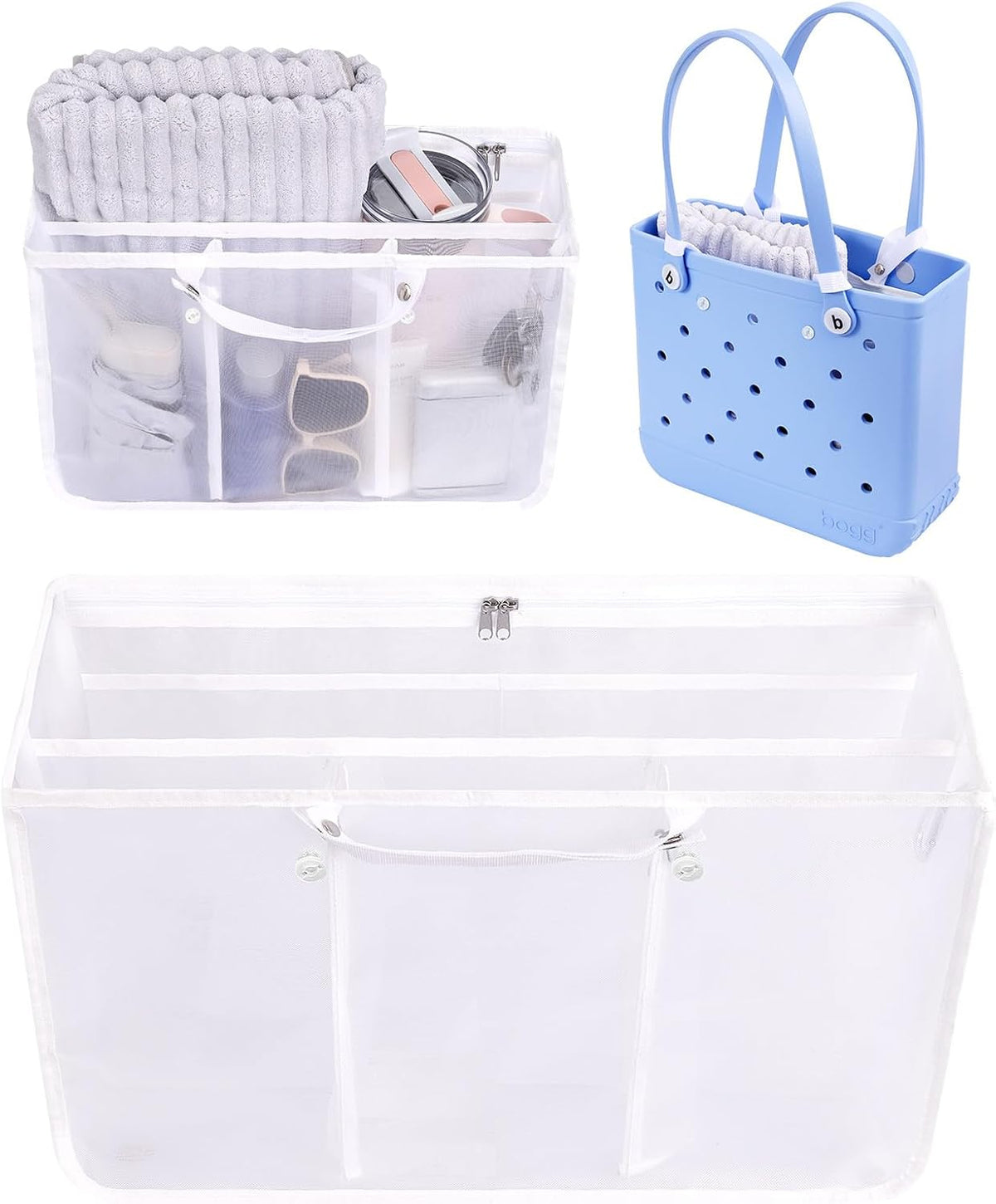 Beach Bag Organizer Insert Divider for Baby Bogg Bags Beach Tote