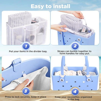 Beach Bag Organizer Insert Divider for Baby Bogg Bags Beach Tote