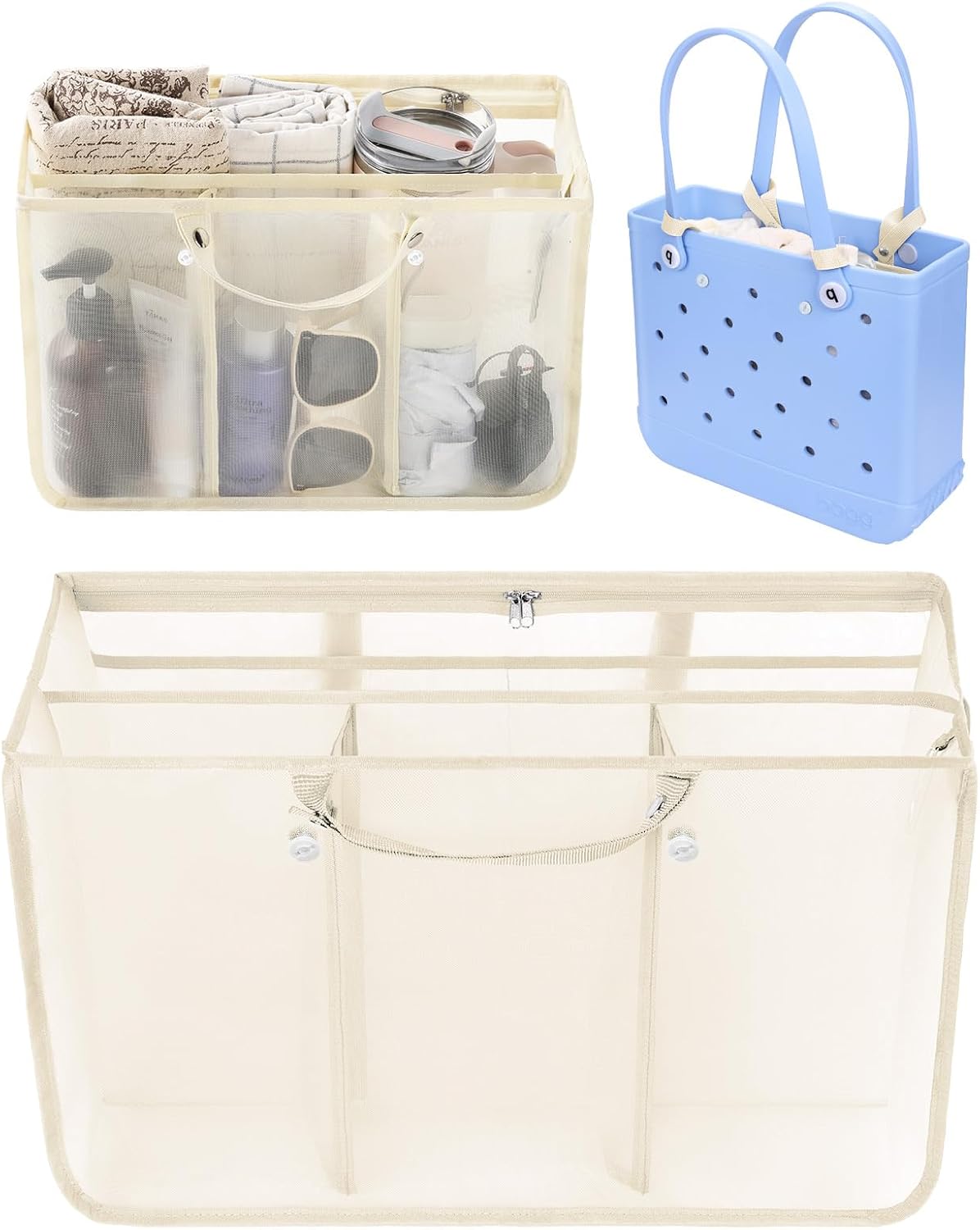 Beach Bag Organizer Insert Divider for Baby Bogg Bags Beach Tote
