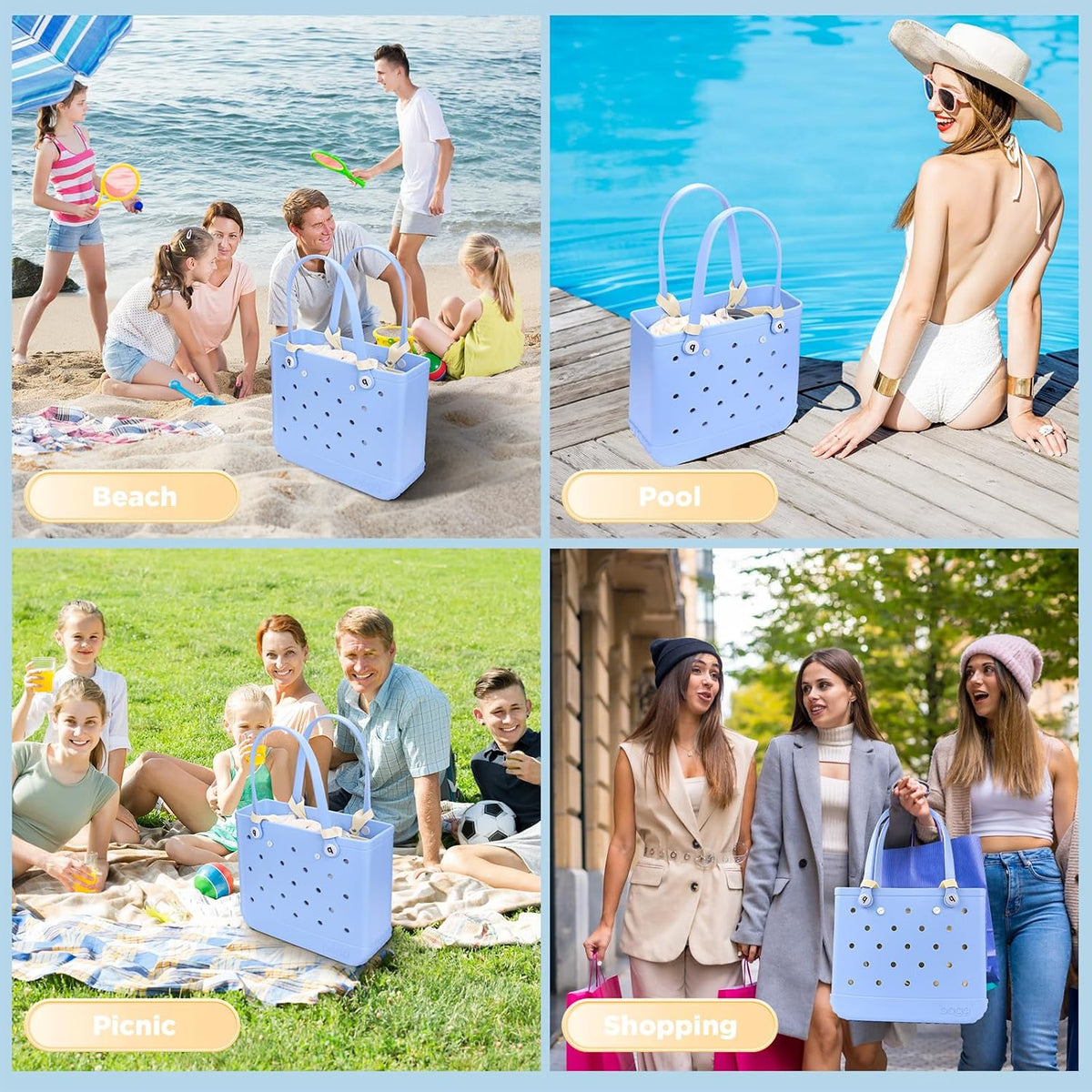 Beach Bag Organizer Insert Divider for Baby Bogg Bags Beach Tote