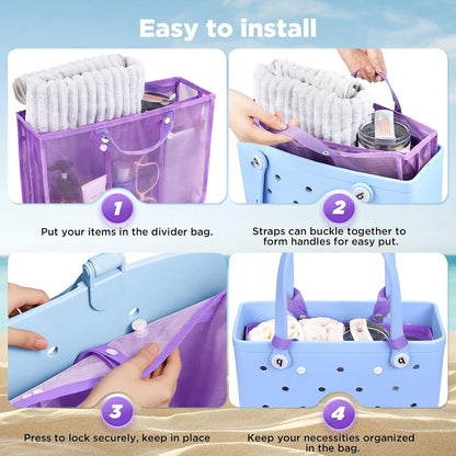Beach Bag Organizer Insert Divider for Baby Bogg Bags Beach Tote