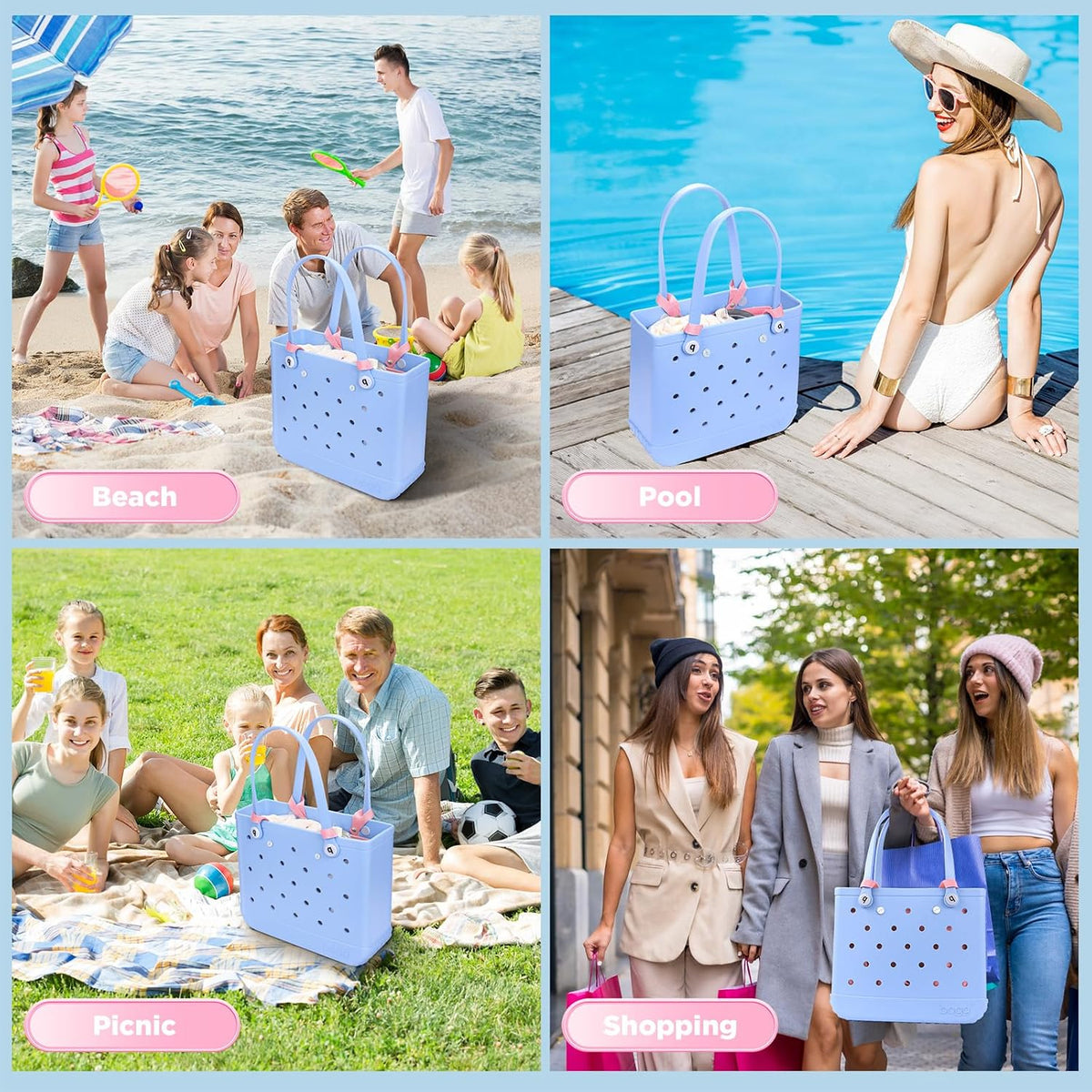 Beach Bag Organizer Insert Divider for Baby Bogg Bags Beach Tote