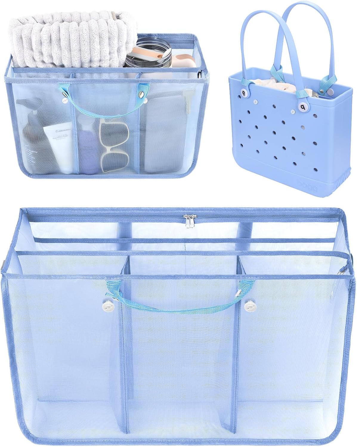 Beach Bag Organizer Insert Divider for Baby Bogg Bags Beach Tote
