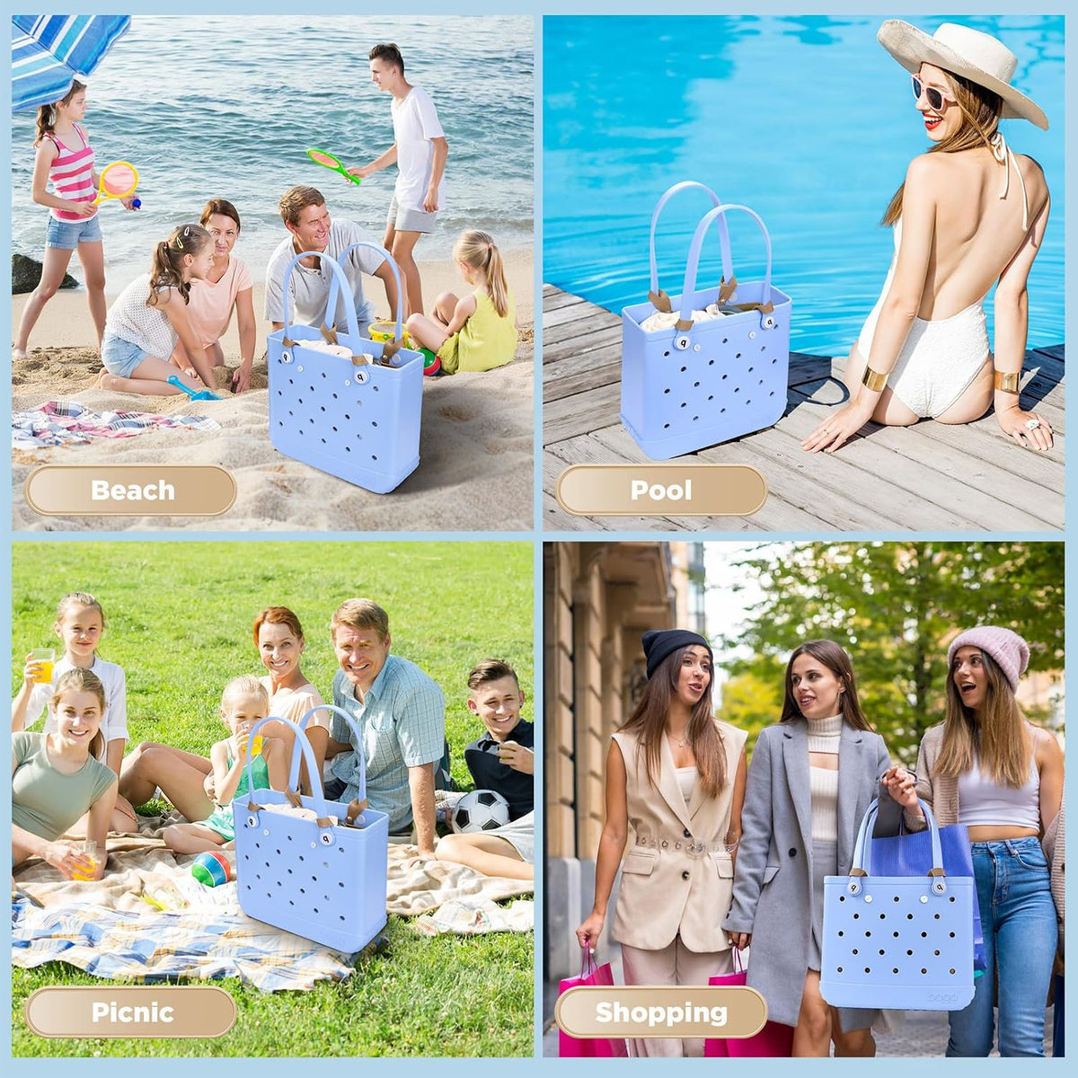 Beach Bag Organizer Insert Divider for Baby Bogg Bags Beach Tote
