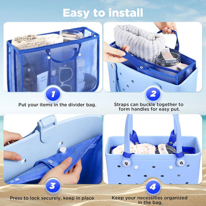 Beach Bag Organizer Insert Divider for Baby Bogg Bags Beach Tote