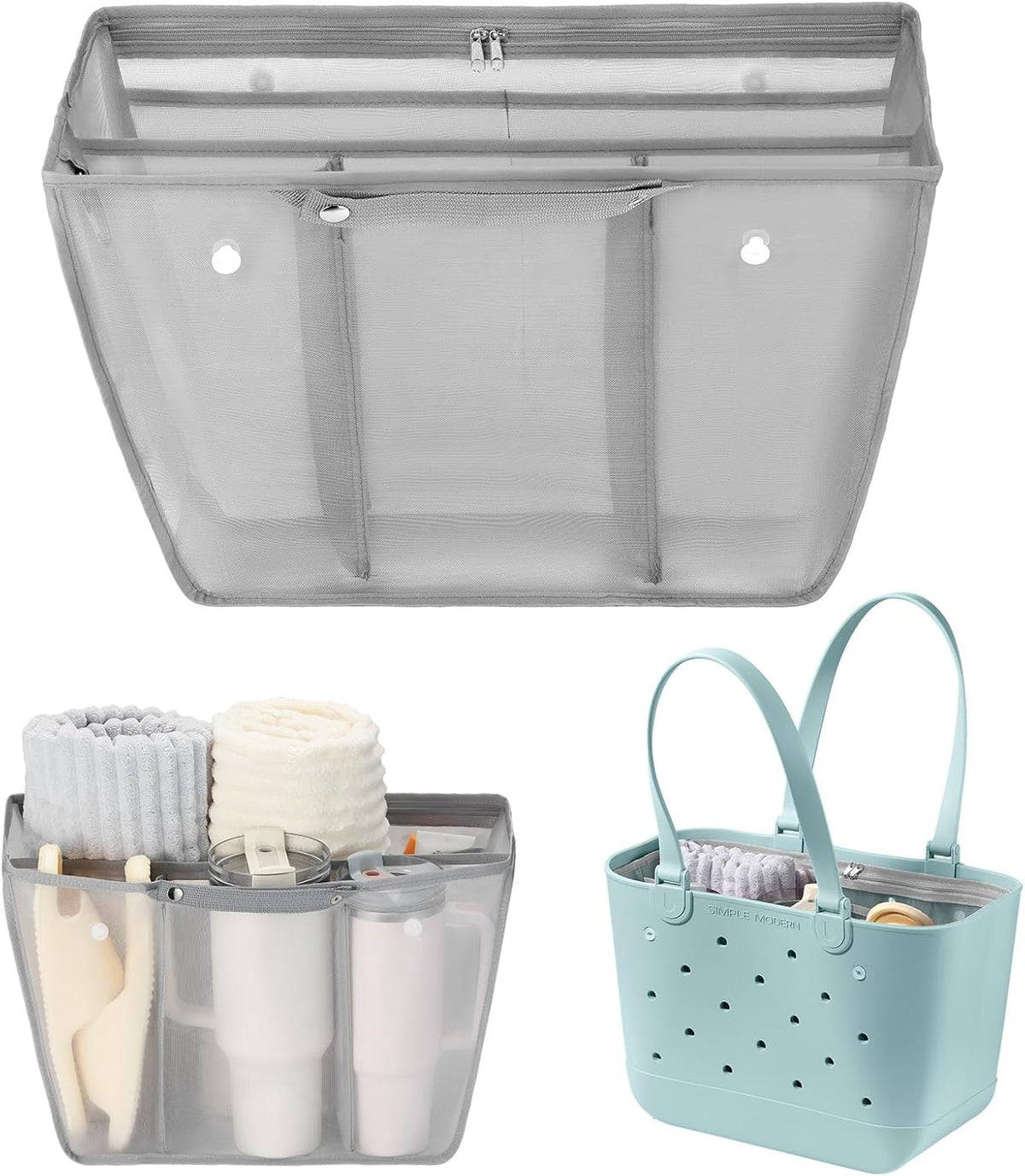 Beach Bag Organizer Insert Divider for Baby Bogg Bags Beach Tote