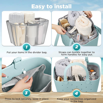 Beach Bag Organizer Insert Divider for Baby Bogg Bags Beach Tote