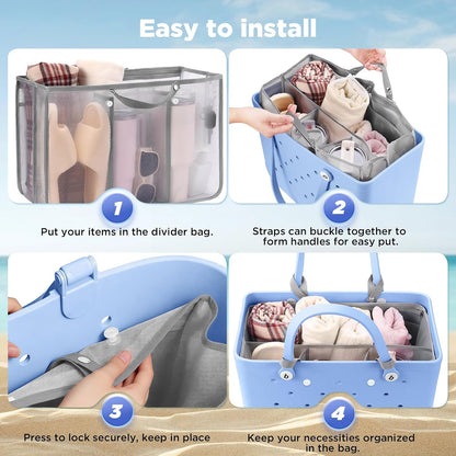 Beach Bag Organizer Insert Divider for Baby Bogg Bags Beach Tote