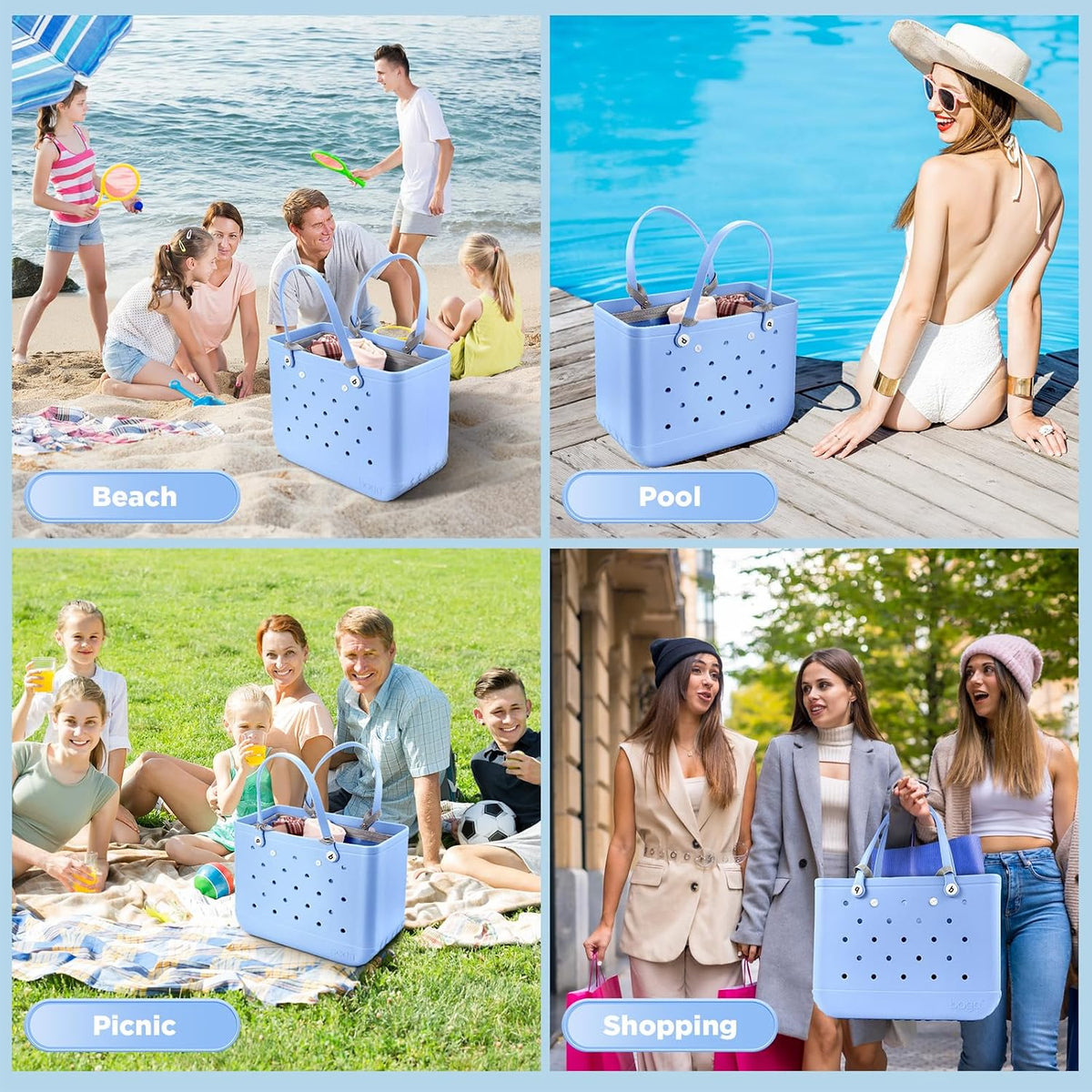 Beach Bag Organizer Insert Divider for Baby Bogg Bags Beach Tote