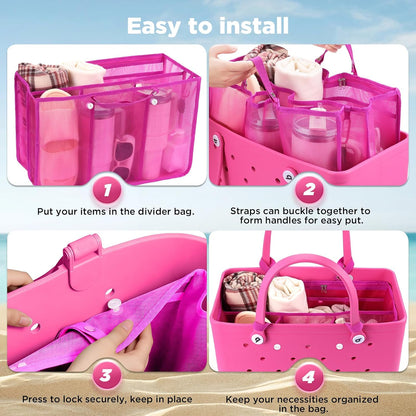 Beach Bag Organizer Insert Divider for Baby Bogg Bags Beach Tote