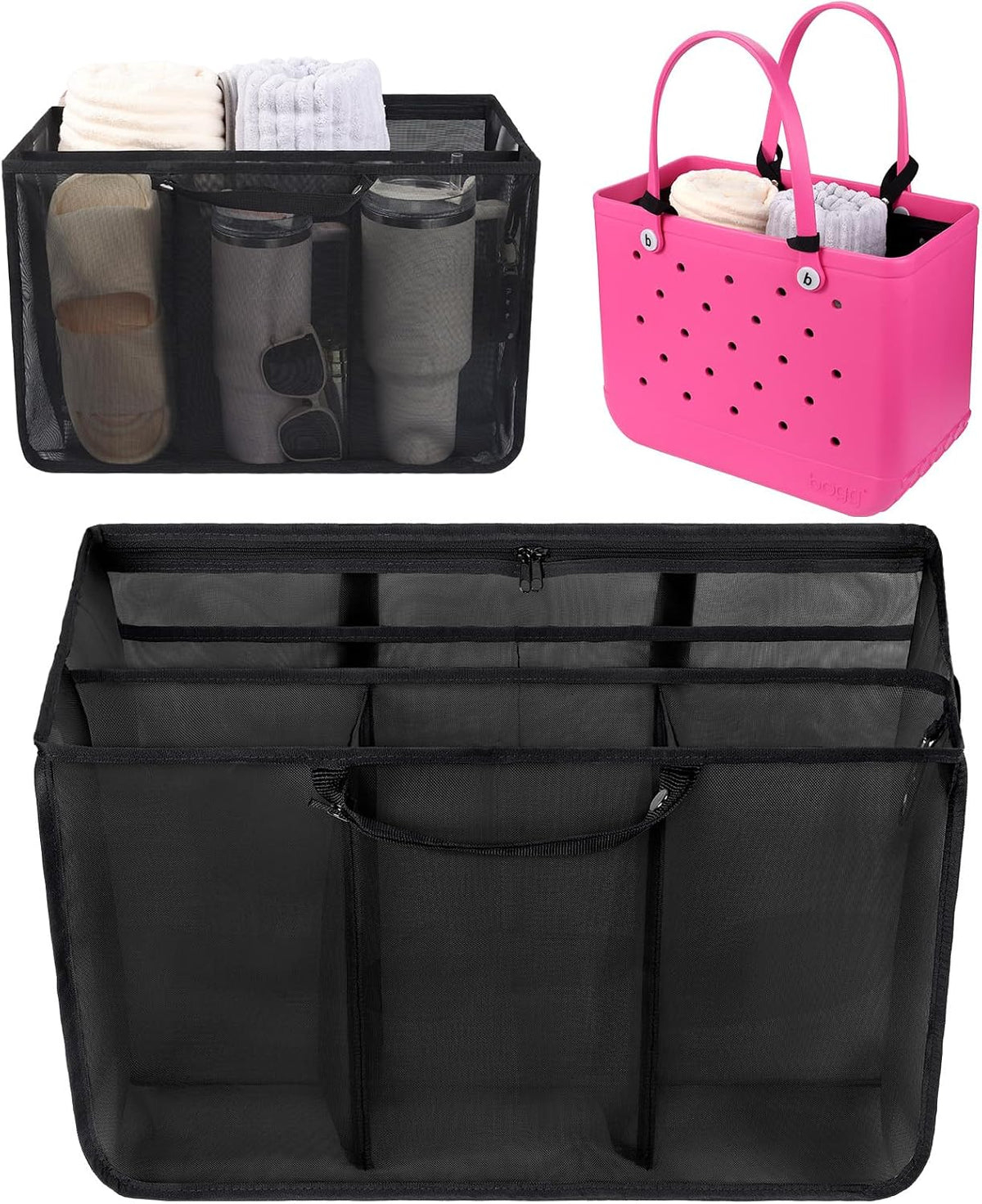Beach Bag Organizer Insert Divider for Baby Bogg Bags Beach Tote