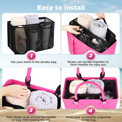 Beach Bag Organizer Insert Divider for Baby Bogg Bags Beach Tote