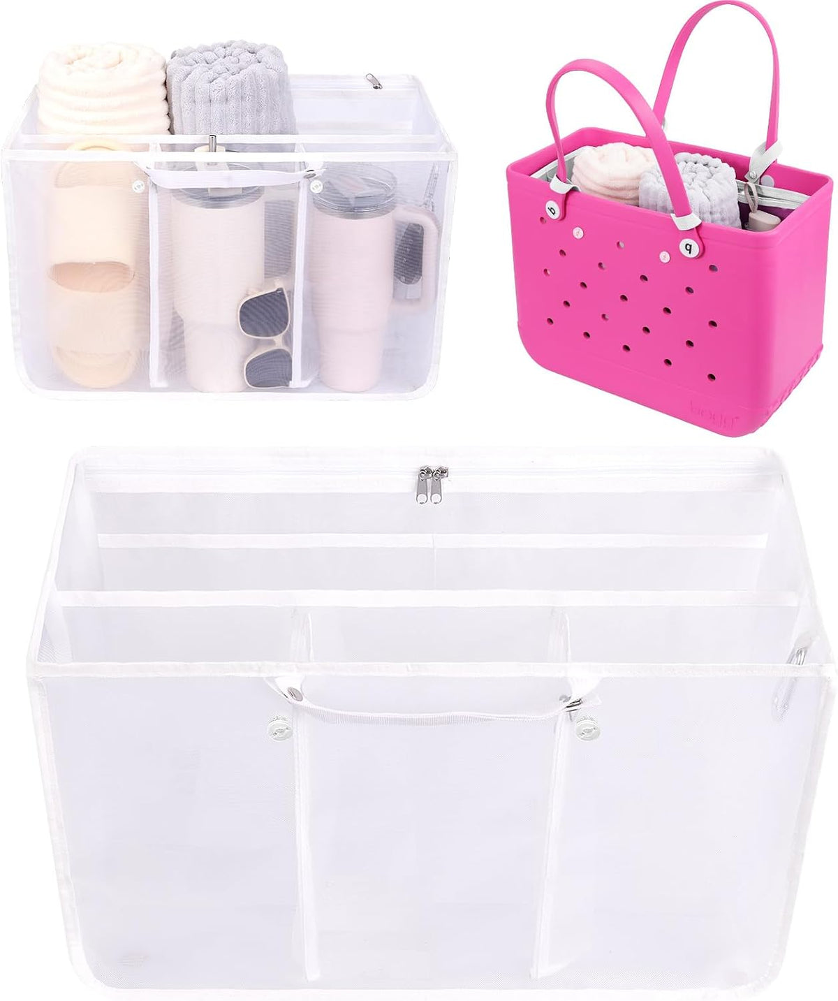 Beach Bag Organizer Insert Divider for Baby Bogg Bags Beach Tote
