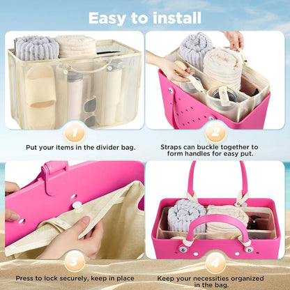 Beach Bag Organizer Insert Divider for Baby Bogg Bags Beach Tote