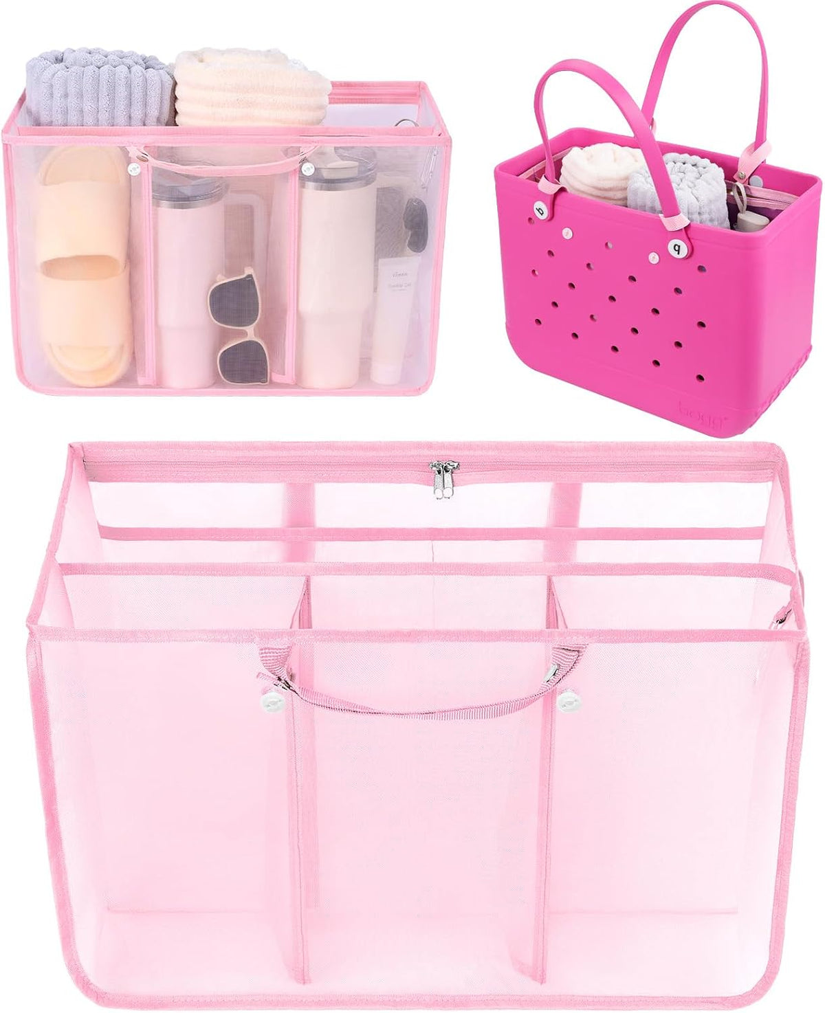Beach Bag Organizer Insert Divider for Baby Bogg Bags Beach Tote