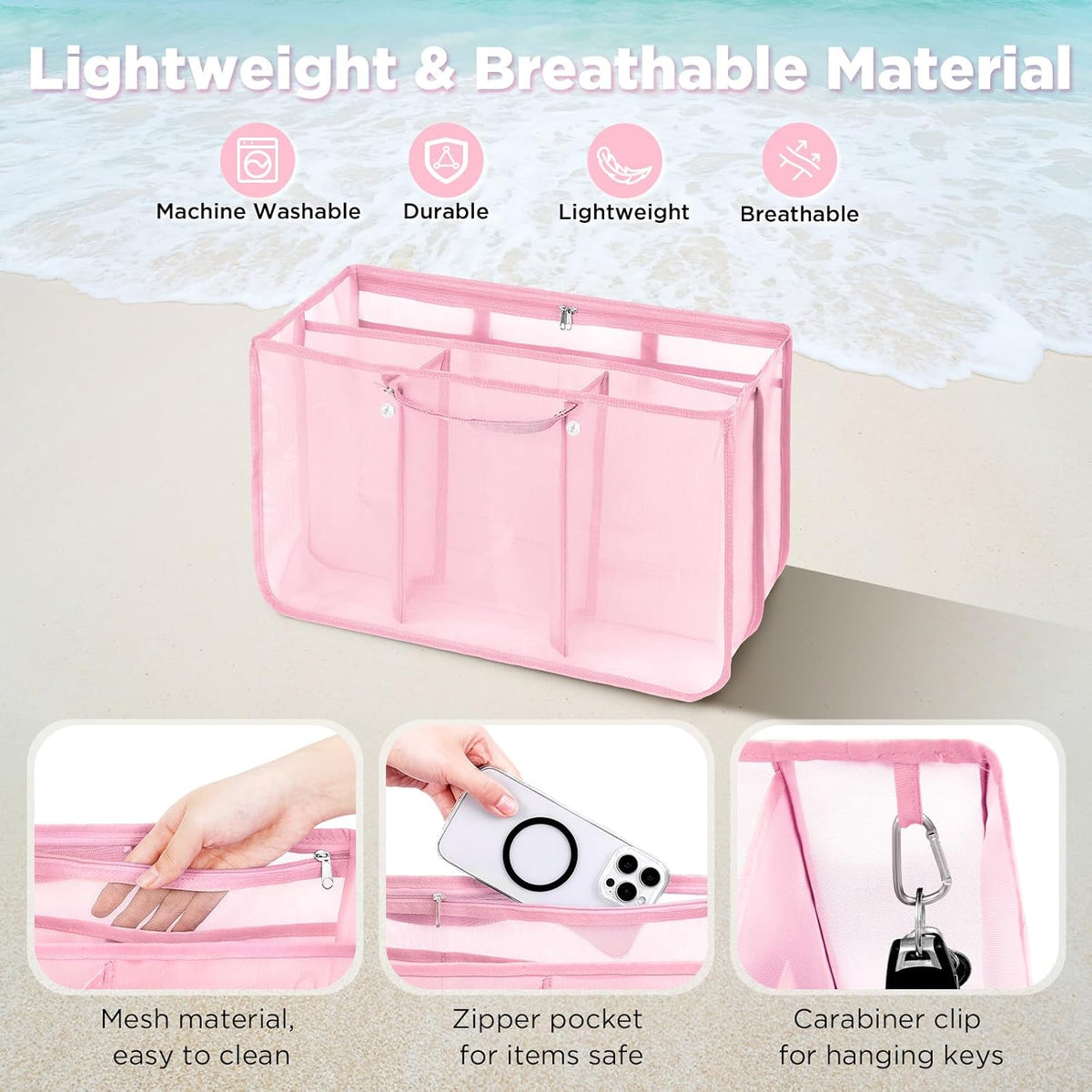 Beach Bag Organizer Insert Divider for Baby Bogg Bags Beach Tote