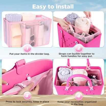 Beach Bag Organizer Insert Divider for Baby Bogg Bags Beach Tote