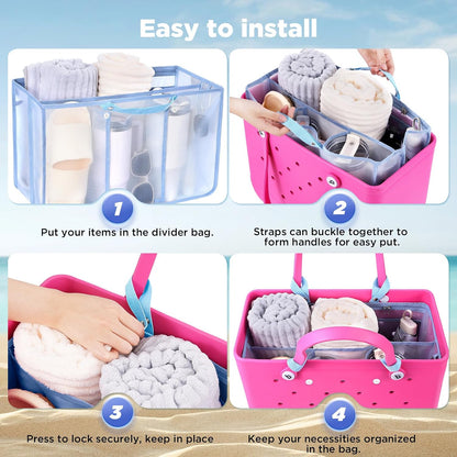 Beach Bag Organizer Insert Divider for Baby Bogg Bags Beach Tote