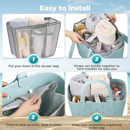 Beach Bag Organizer Insert Divider for Baby Bogg Bags Beach Tote