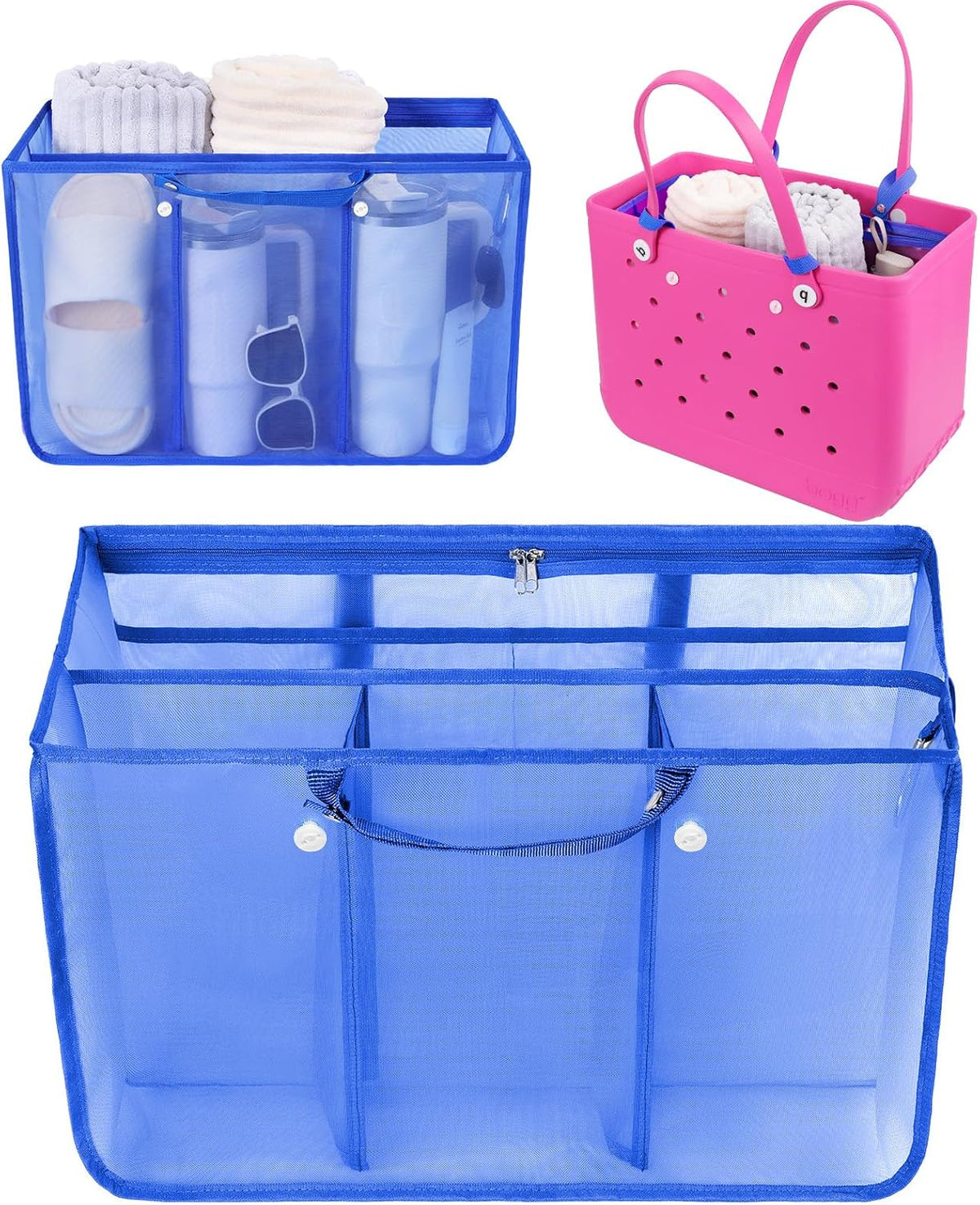 Beach Bag Organizer Insert Divider for Baby Bogg Bags Beach Tote