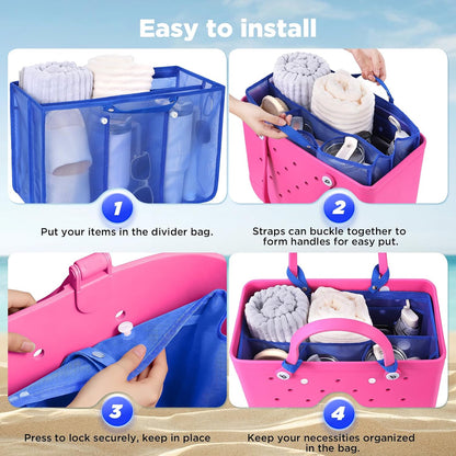 Beach Bag Organizer Insert Divider for Baby Bogg Bags Beach Tote