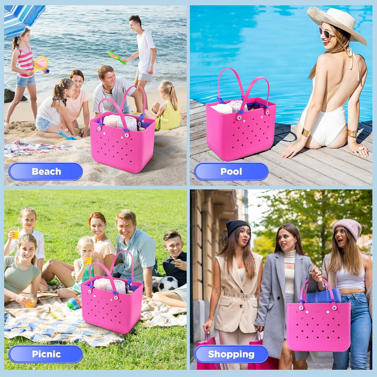 Beach Bag Organizer Insert Divider for Baby Bogg Bags Beach Tote