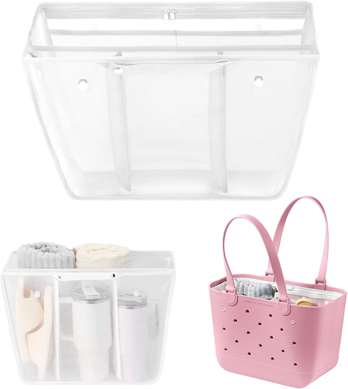 Beach Bag Organizer Insert Divider for Baby Bogg Bags Beach Tote