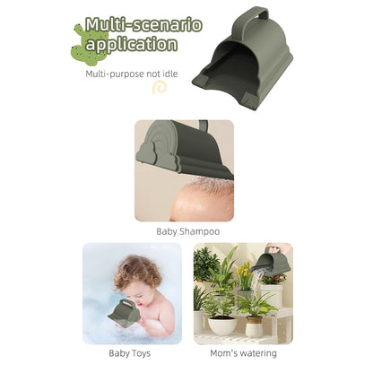 Bath Rinse Cup Silicone Shampoo Rinser Hair Portable Bathing Tool for Toddler Body Washing Rinse Portable