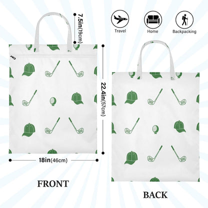 Golf Green Waterproof Travel Laundry Bag Reusable 2pk